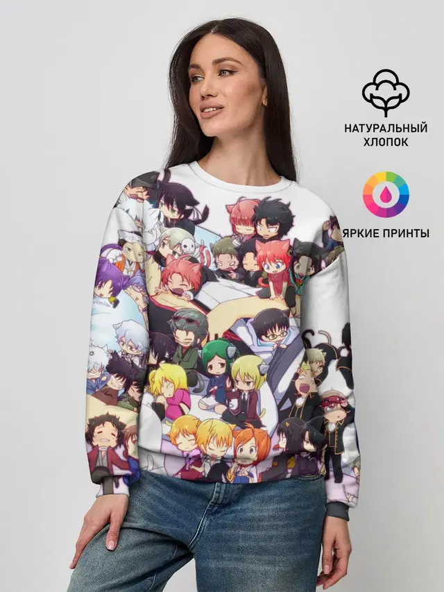 Женский свитшот с принтом «Gintama — Full Gintama»