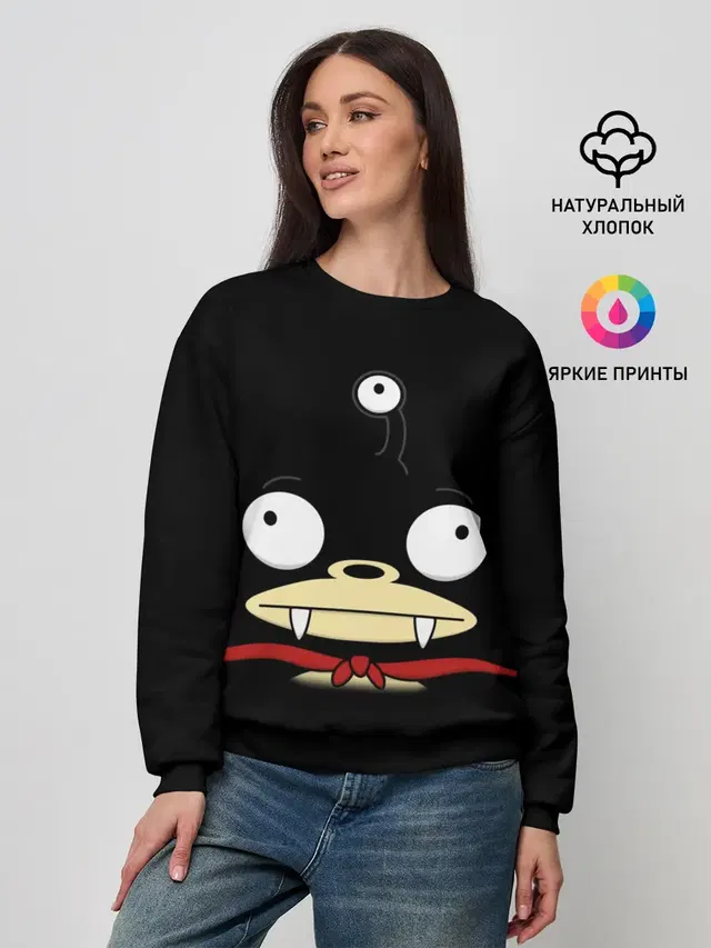 Женский свитшот с принтом «Futurama — Футурама - зверек»