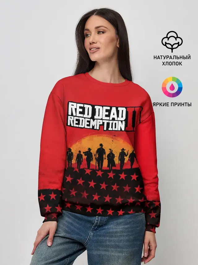 Женский свитшот с принтом «Western — Red Dead Redemption 2»