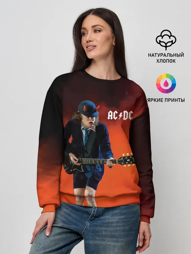 Женский свитшот с принтом «Rock music»