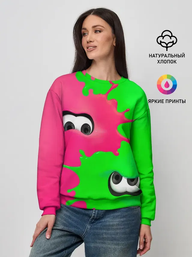 Женский свитшот с принтом «Игры — Splatoon»