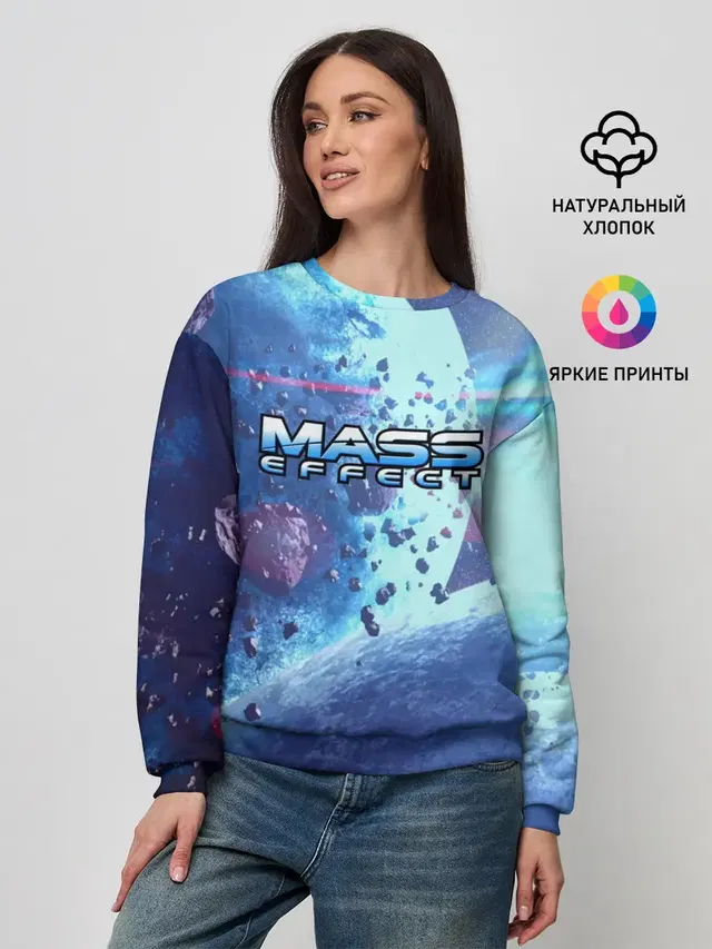 Женский свитшот с принтом «Mass Effect»