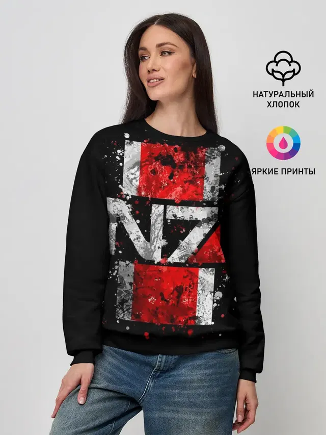 Женский свитшот с принтом «Mass Effect — Mass Effect N7»