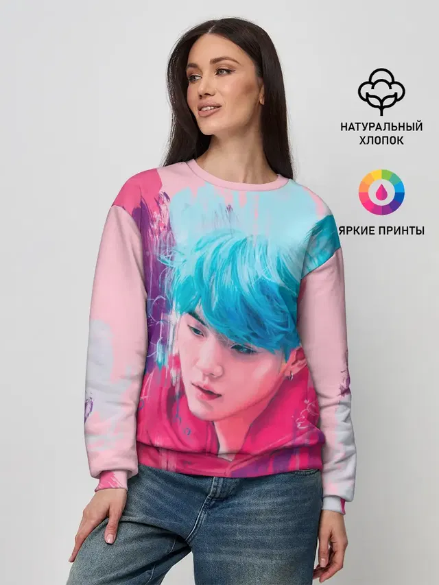 Женский свитшот с принтом «BTS»