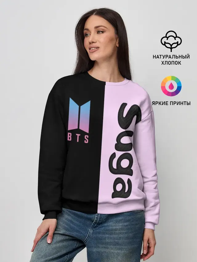 Женский свитшот с принтом «BTS — BTS Suga»