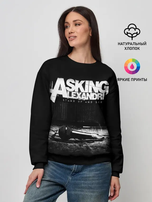 Женский свитшот с принтом «Asking Alexandria»