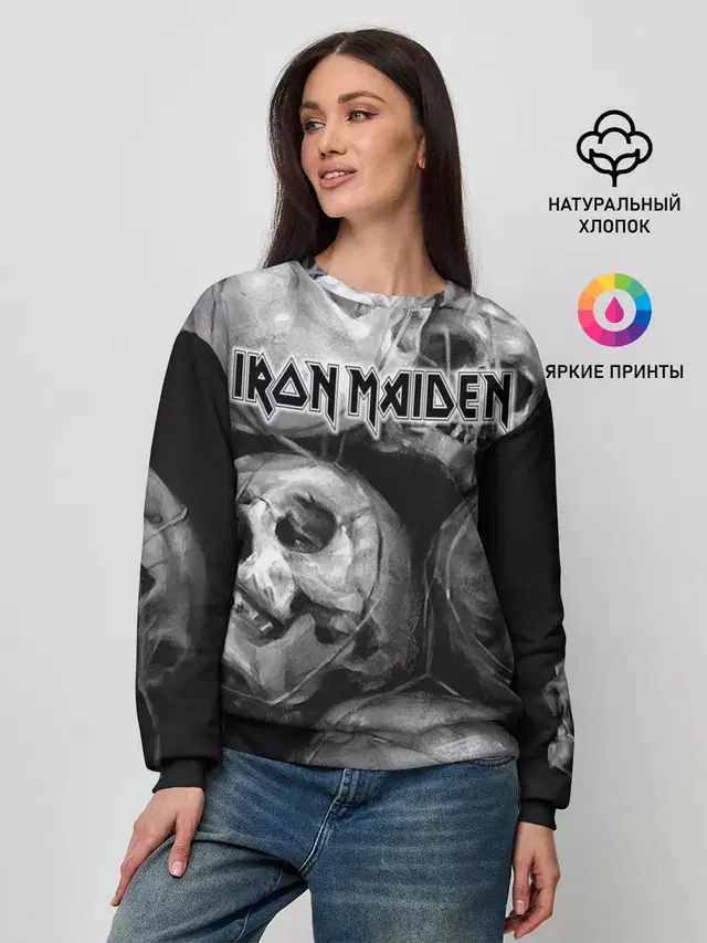 Женский свитшот с принтом «Iron Maiden»