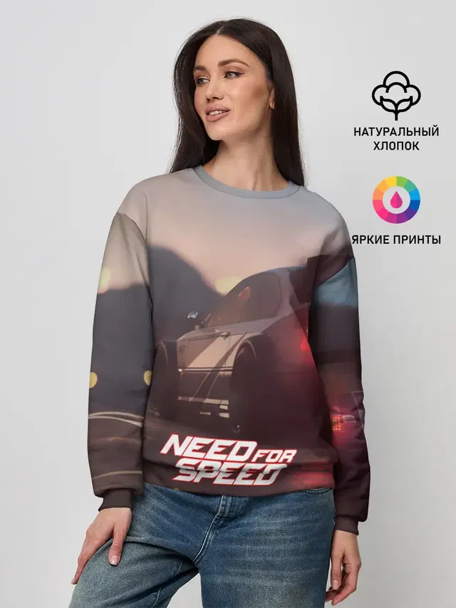 Женский свитшот с принтом «NFS»