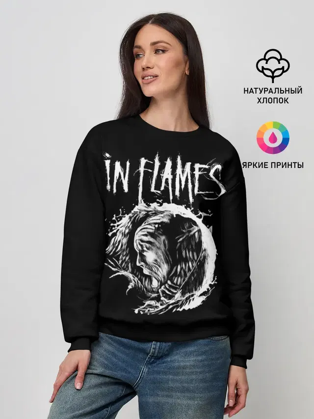 Женский свитшот с принтом «In Flames»