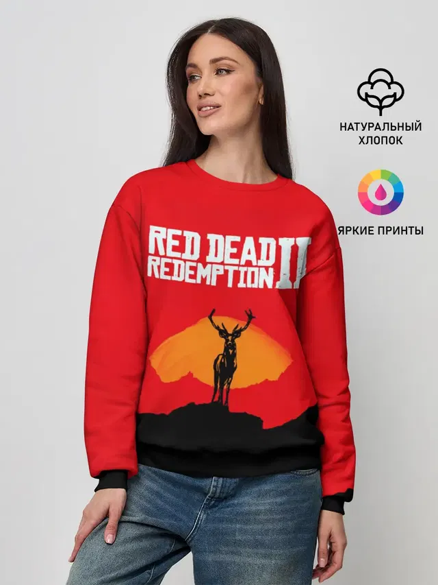 Женский свитшот с принтом «Red Dead Redemption — RDR2»