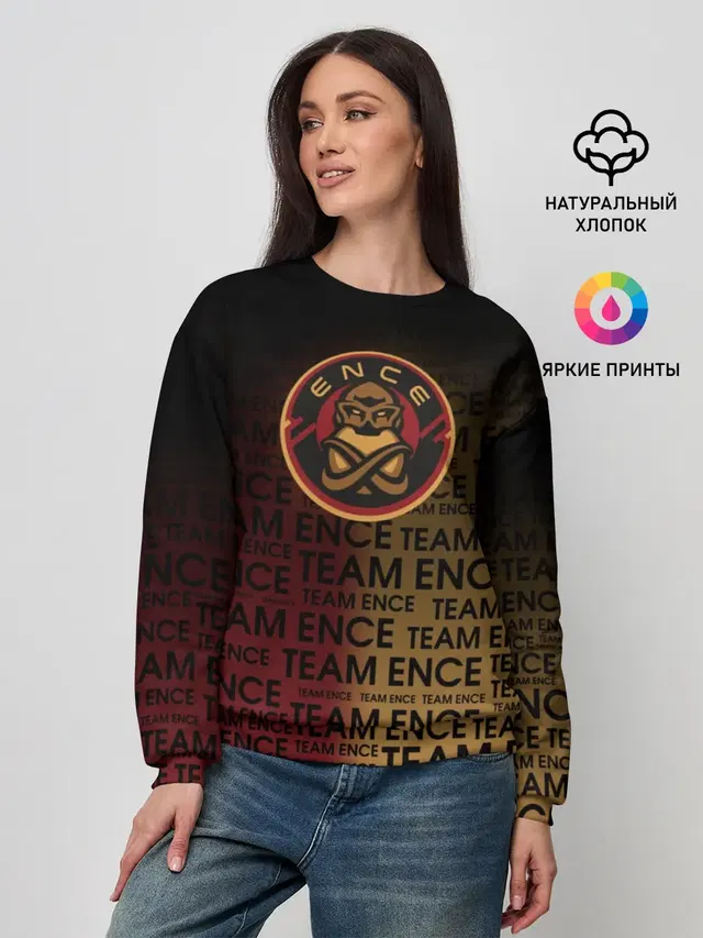 Женский свитшот с принтом «Counter-Strike — TEAM ENCE»
