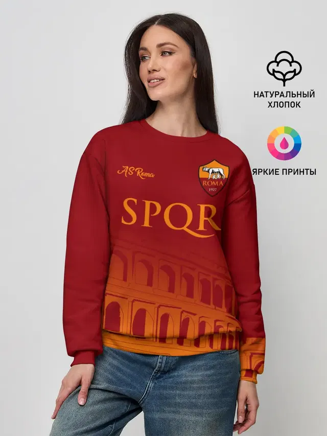 Женский свитшот с принтом «Roma»