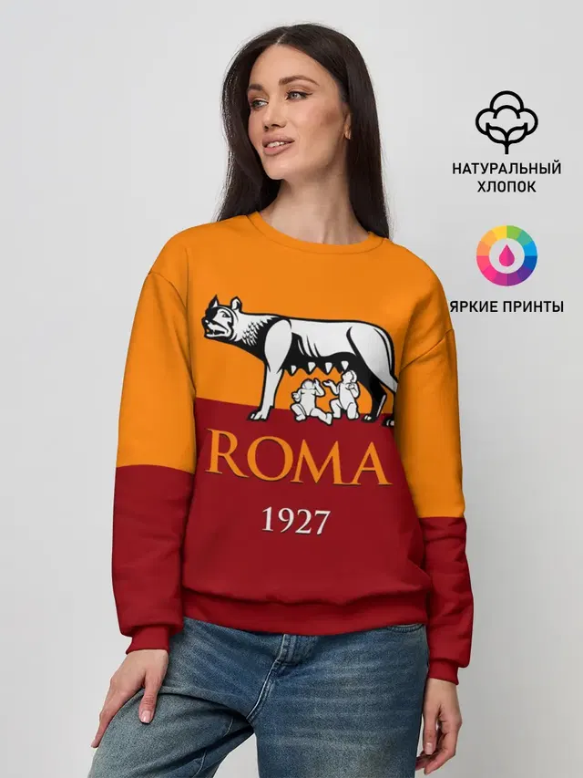 Женский свитшот с принтом «Roma»