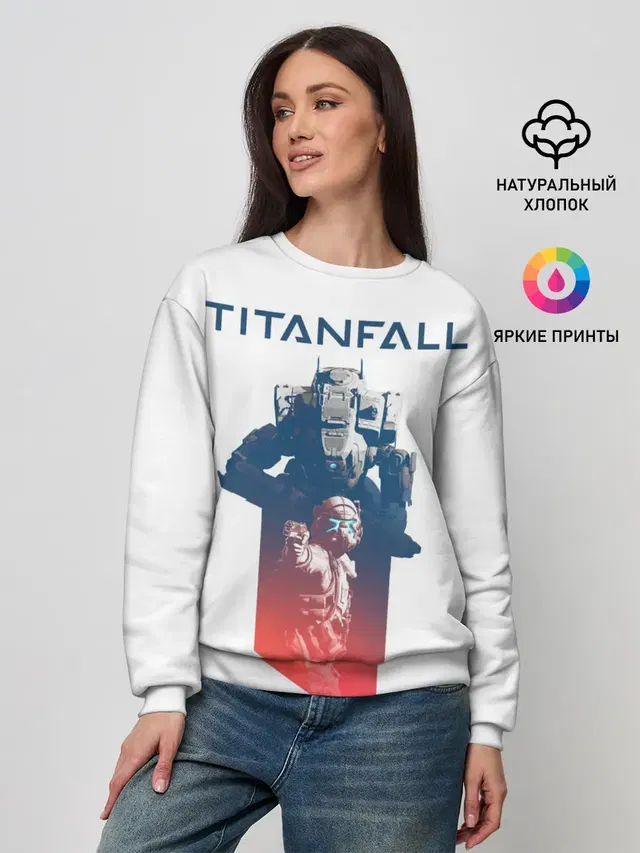 Женский свитшот с принтом «Titanfall»