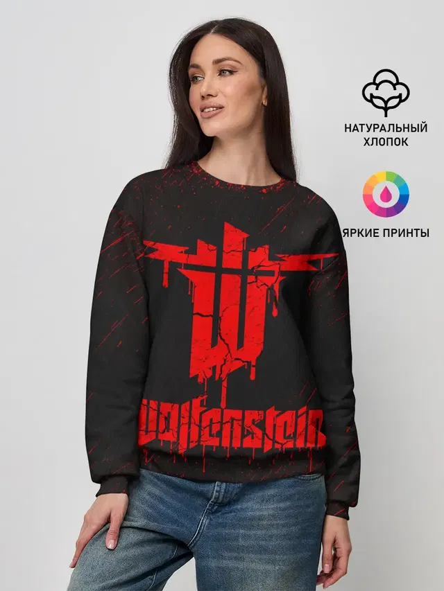 Женский свитшот с принтом «Wolfenstein»