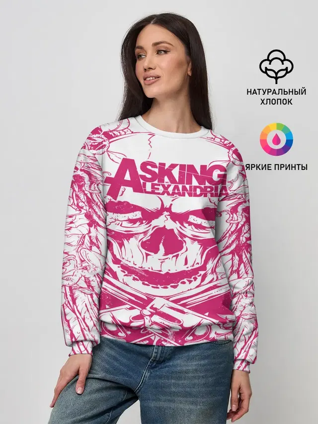 Женский свитшот с принтом «Asking Alexandria»