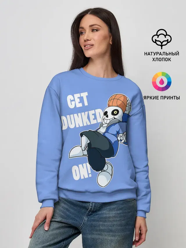 Женский свитшот с принтом «GET Dunked»