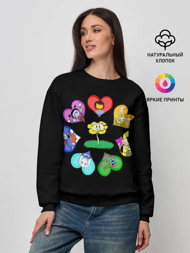 Женский свитшот с принтом «Flowey»