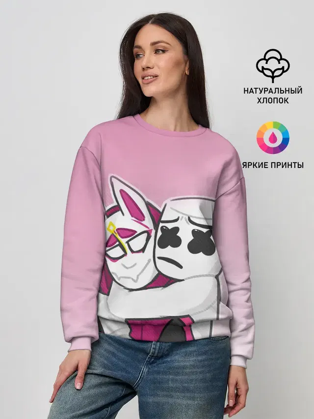 Женский свитшот с принтом «Marshmello — Fortnite Marshmello»
