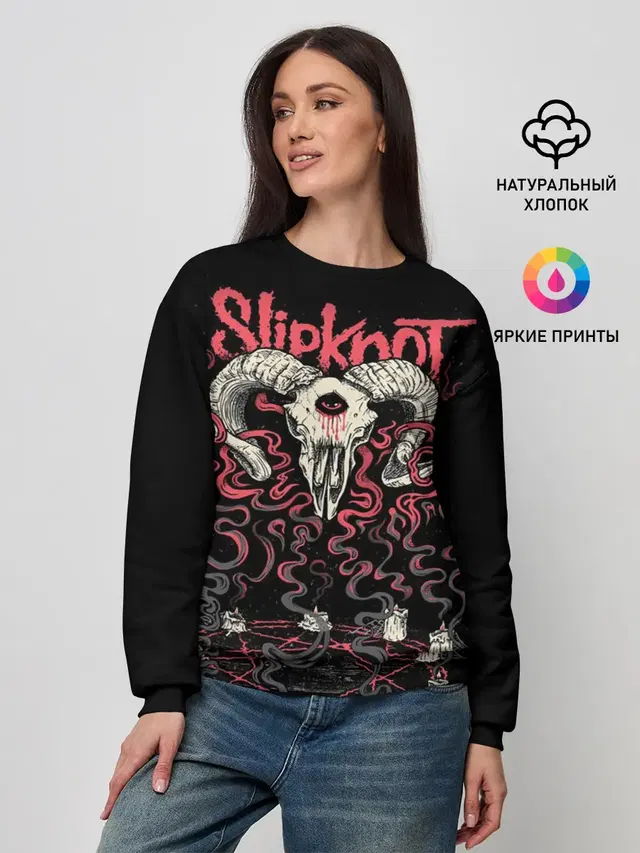 Женский свитшот с принтом «Slipknot»