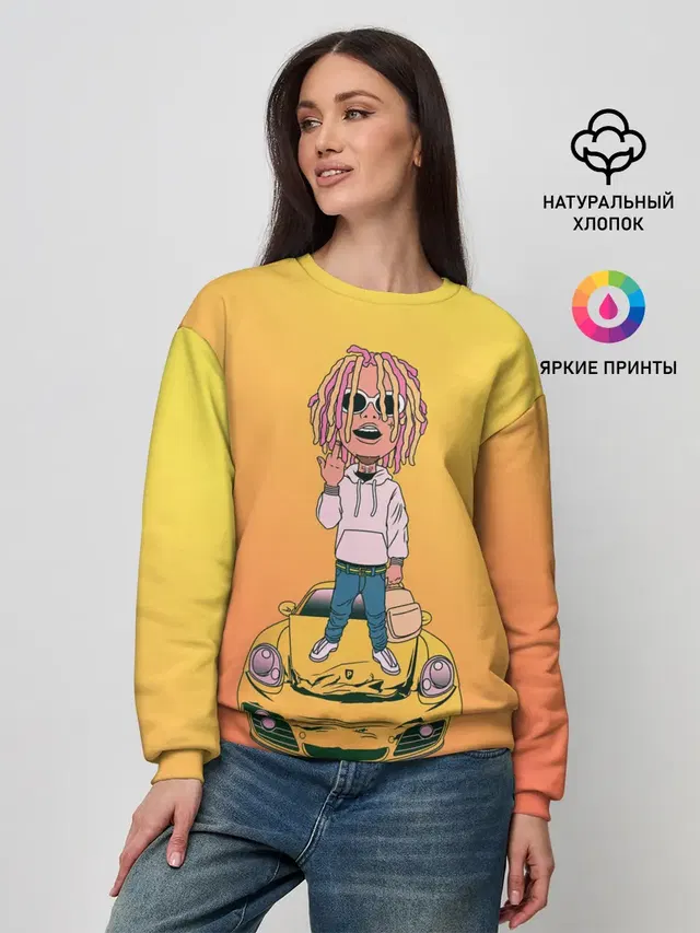 Женский свитшот с принтом «Lil Pump — Lil Pump - Flex Like Ouu»