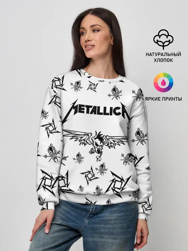 Женский свитшот с принтом «Metallica»