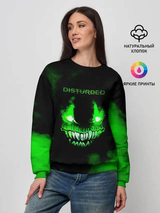 Женский свитшот с принтом «Disturbed»