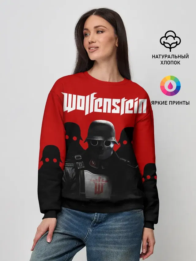 Женский свитшот с принтом «Wolfenstein»