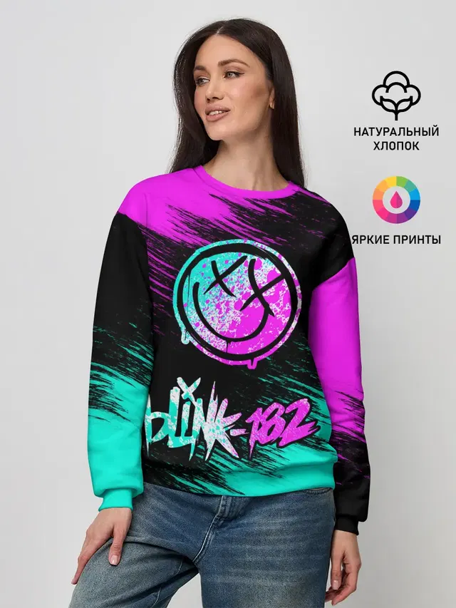 Женский свитшот с принтом «Blink 182»