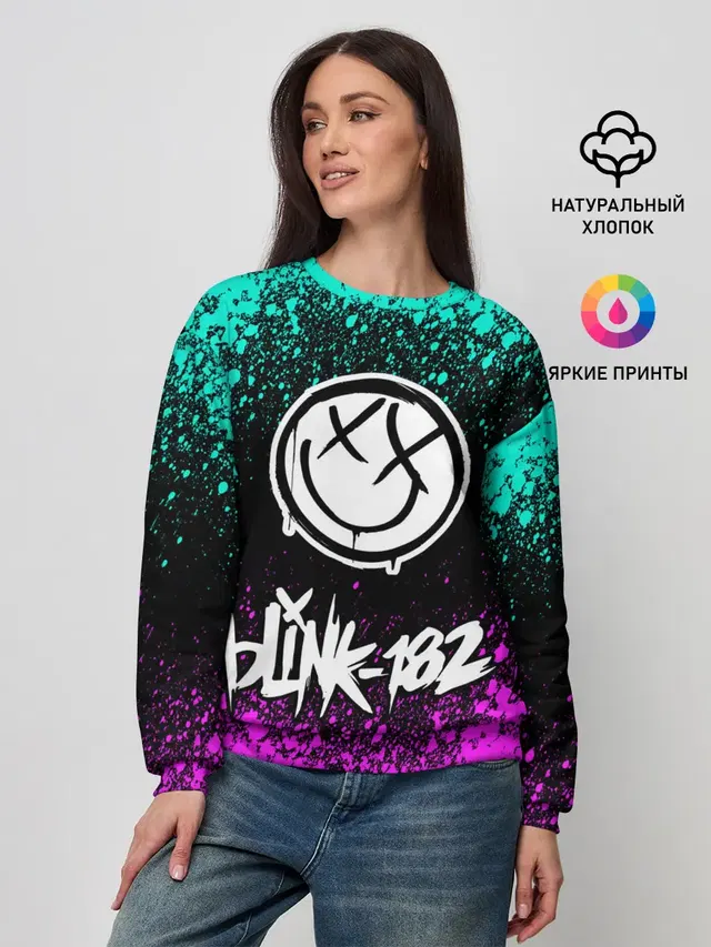 Женский свитшот с принтом «Blink 182»