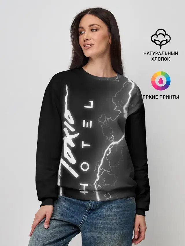 Женский свитшот с принтом «Разный рок — Tokio Hotel»