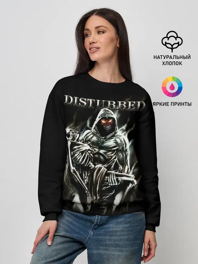 Женский свитшот с принтом «Disturbed»