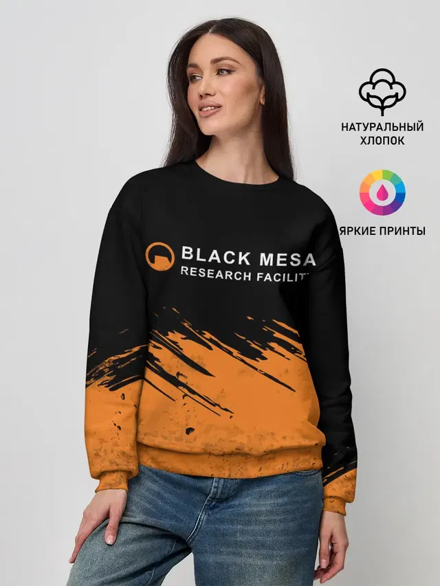 Женский свитшот с принтом «Half-Life — BLACK MESA»