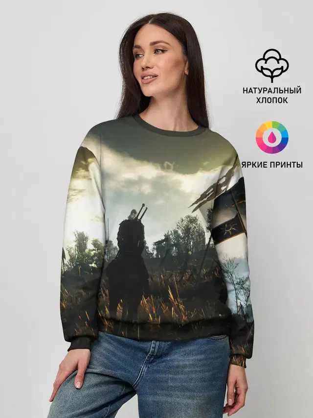Женский свитшот с принтом «Nilfgaardian Empire — THE WITCHER 3»