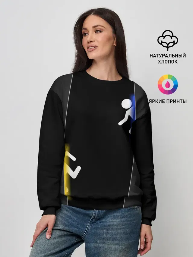 Женский свитшот с принтом «Stick figure»
