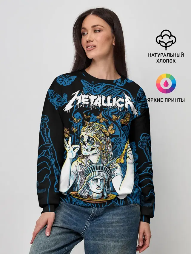 Женский свитшот с принтом «Metallica»
