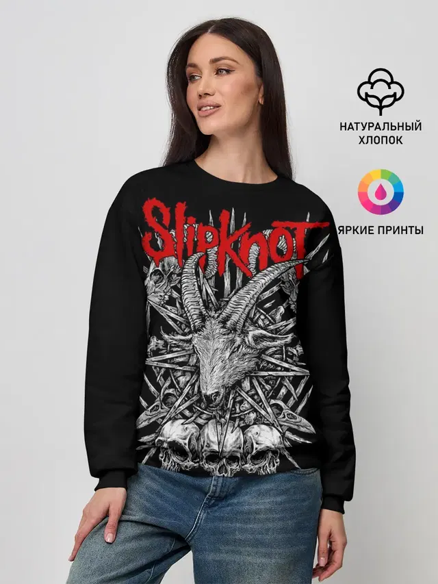 Женский свитшот с принтом «Slipknot»