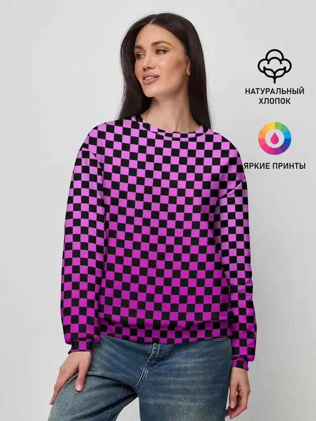 Женский свитшот с принтом «Френдзона — Checkerboard Color»