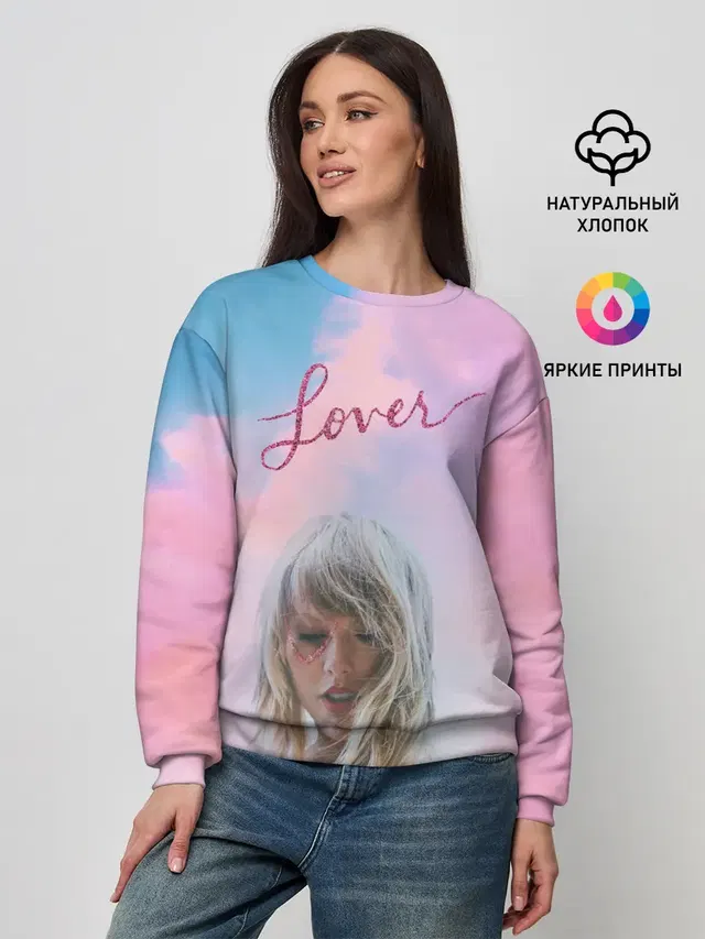 Женский свитшот с принтом «Taylor Swift — TAYLOR SWIFT - Lover»