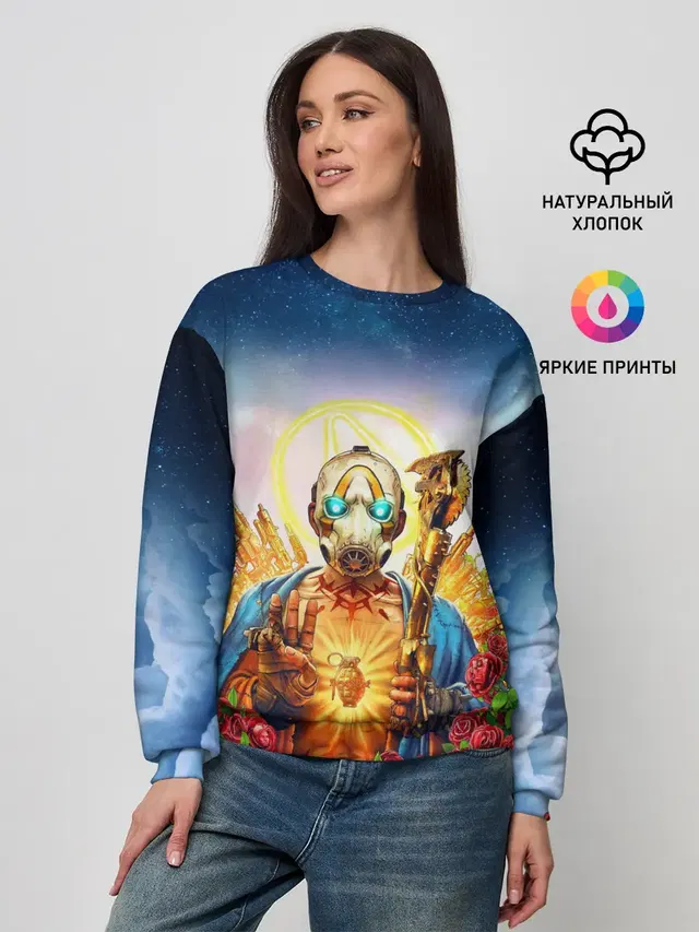 Женский свитшот с принтом «Разные игры — BORDERLANDS 3»