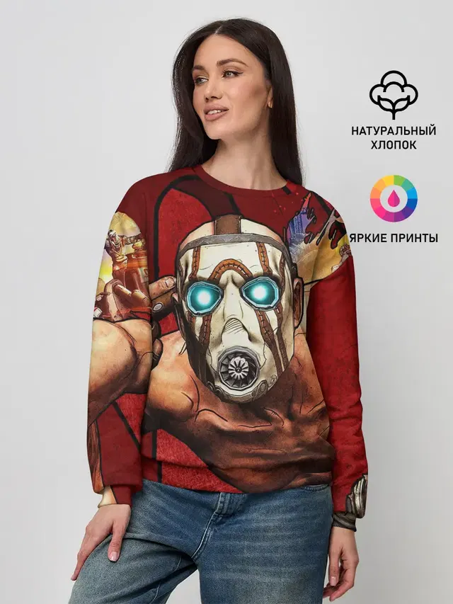 Женский свитшот с принтом «Разные игры — BORDERLANDS 3»