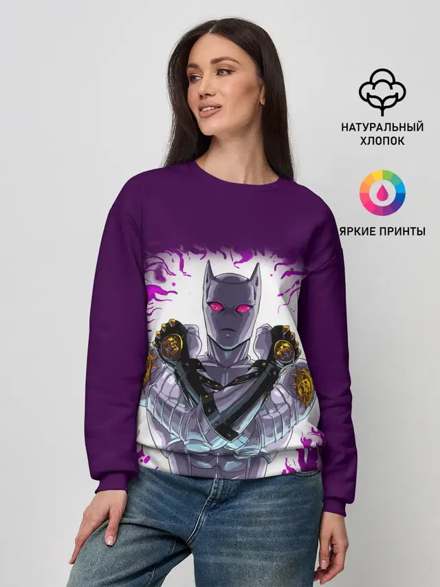 Женский свитшот с принтом «ДжоДжо — JJBA Killer Queen»