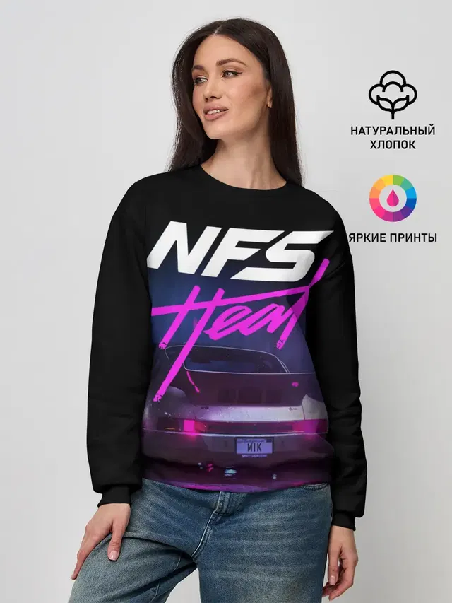 Женский свитшот с принтом «NFS — Need For Speed Heat»