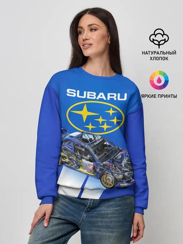 Женский свитшот с принтом «Subaru»