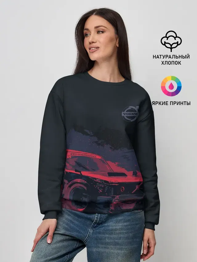 Женский свитшот с принтом «Bosozoku Volvo»