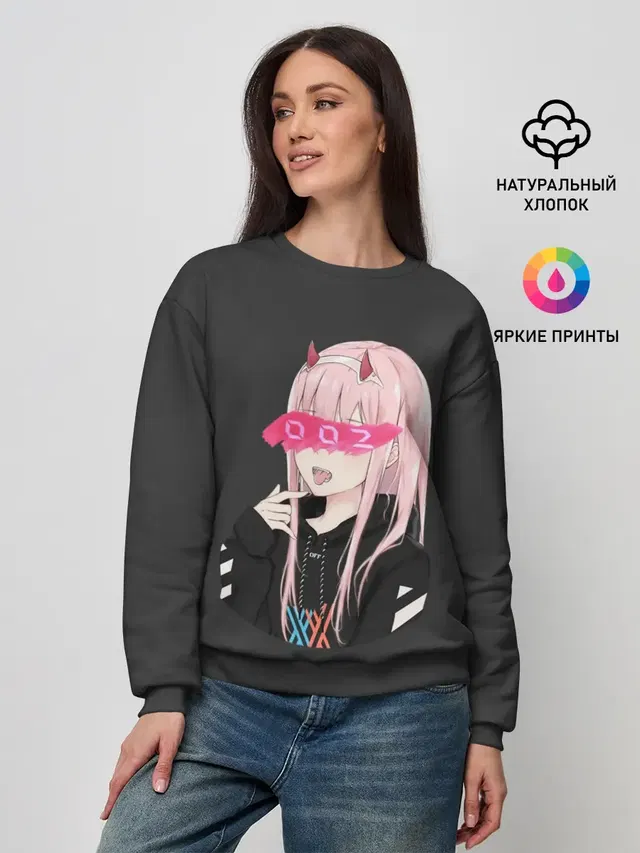 Женский свитшот с принтом «Zero Two»