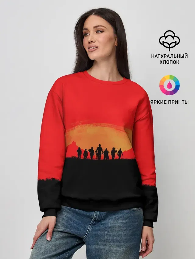 Женский свитшот с принтом «RDR2 Team»