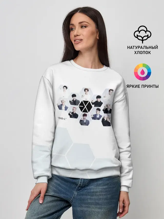 Женский свитшот с принтом «Exo»