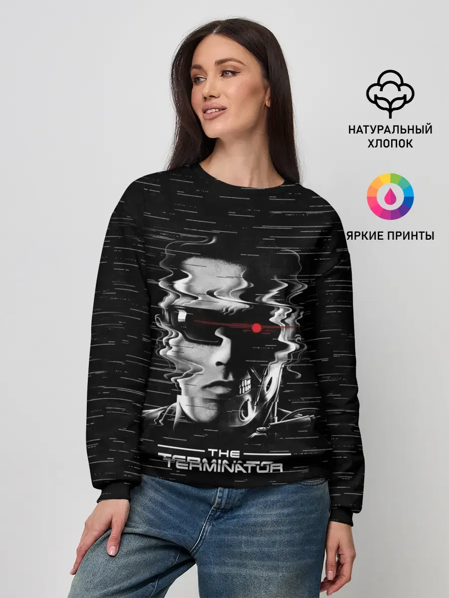 хлопковый свитшот «The Terminator» — мерч купить — принт крупно