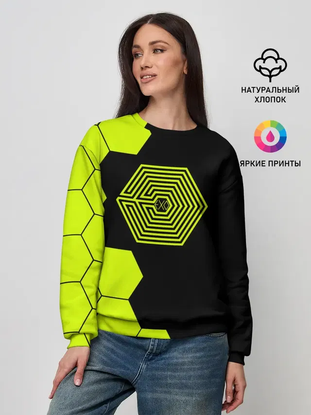 Женский свитшот с принтом «Exo»